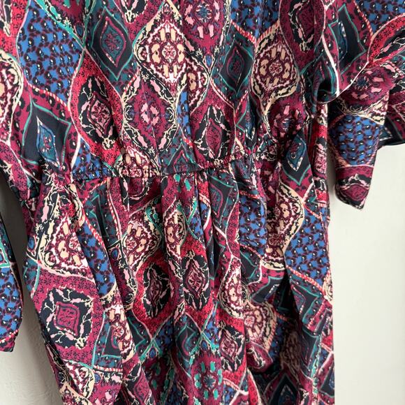 Anthropologie Midi Dress 3/4 Sleeve Miska Plum Kaftan Caftan Dress Small - Picture 2 of 7